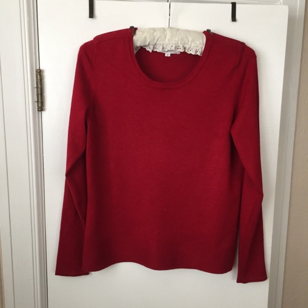 Cleo Red Long Sleeve Sweater